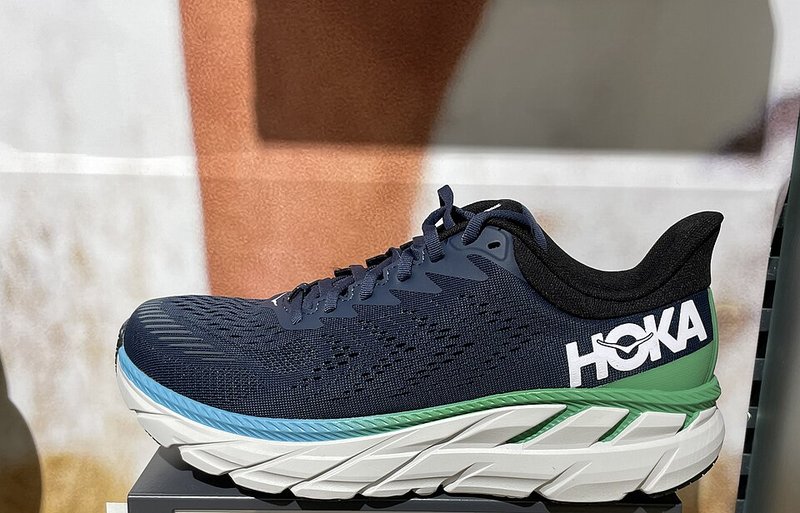 Hoka One One maximalist cushioned running shoe